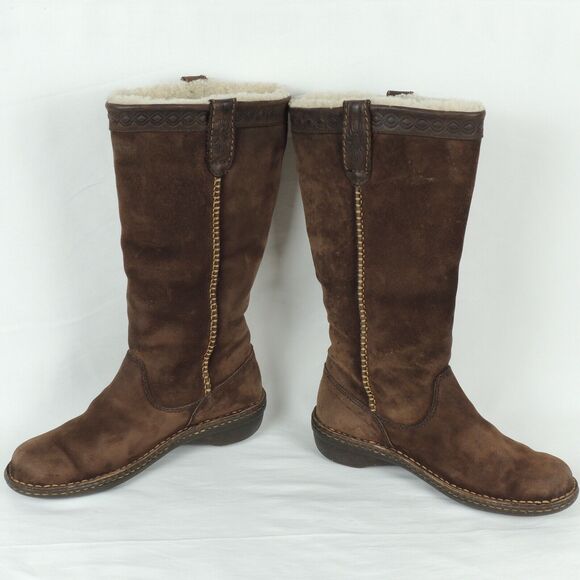UGG 5676 Swell Tall Boots Women's Size 7 Brown Steampunk Dark Academia - Picture 4 of 8